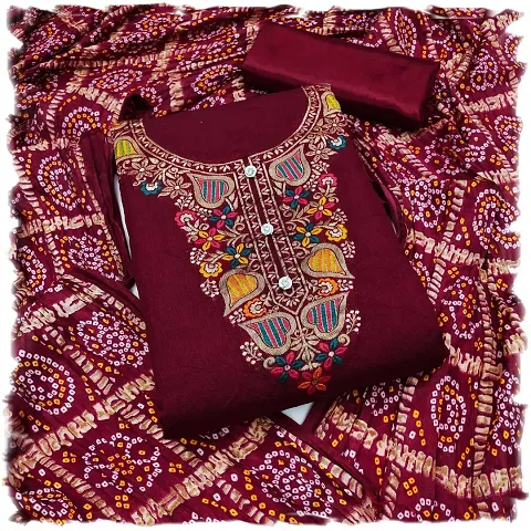 Stylish Banarasi Jacquard Unstitched Suit