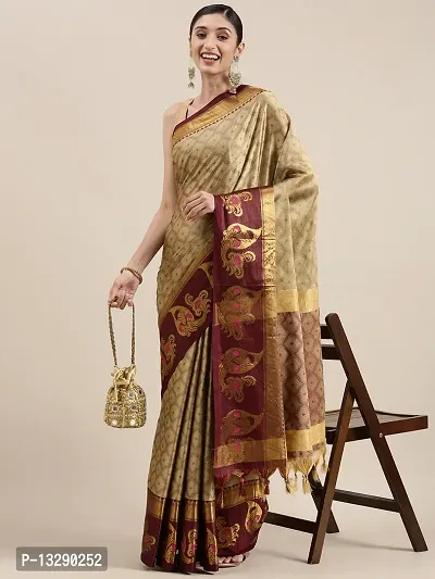 Women's Soft Cotton Silk Saree With Unstitched Blouse Piece