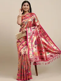 Women Pure Paithani Silk Saree With Blouse Piece-thumb2