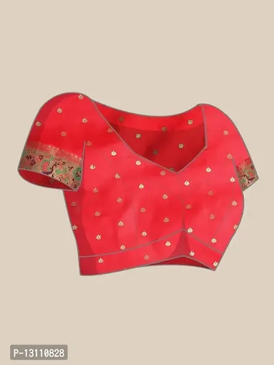 Women's Pure Paithani Silk Saree WithUnstitched Blouse Piece-thumb3
