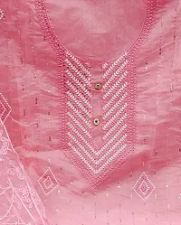 Pink Modal Embroidery Work Unstitched Dress Material-thumb2