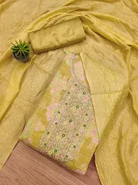 Womens Banarasi Jacquard Salwar Suit Dress Material-thumb1