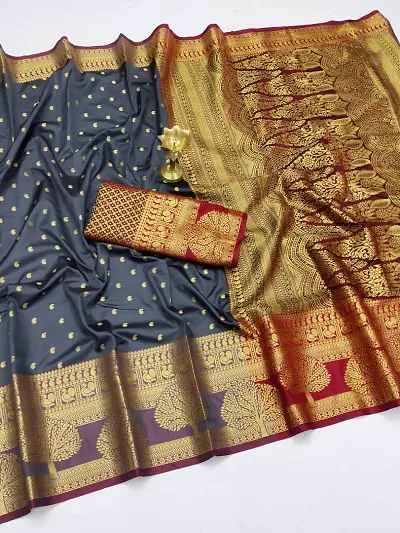 Elegant Silk Blend Saree with Blouse piece 