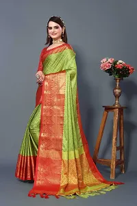 Womens Cotton Aura Silk Saree With Blouse Piece-thumb2