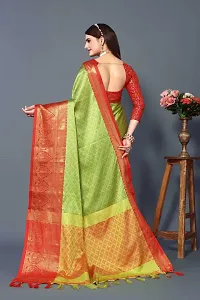 Womens Cotton Aura Silk Saree With Blouse Piece-thumb1