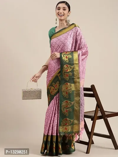 Women's Soft Cotton Silk Saree With Unstitched Blouse Piece