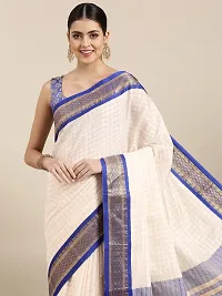 Women's Cotton Silk Saree With Unstitched Blouse Piece-thumb2