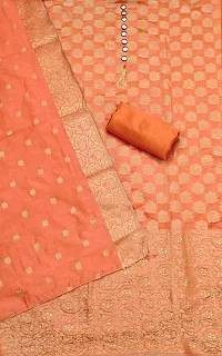 Womens Designer Banarasi Silk Unstitched Suit Material-thumb2