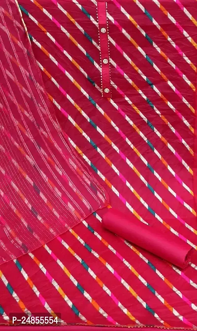 Pink Organza Jacquard Unstithced Dress Mtaerial-thumb3