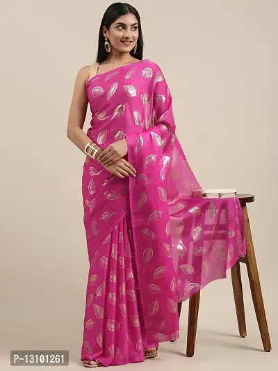 Silver Gray Satin Crepe Floral Digital Printed Festive-Wear Saree