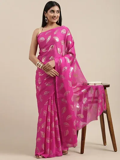 Best Selling Satin Saree with Blouse piece 