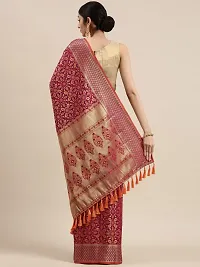 Women's Banarasi Patola Silk Saree With Blouse Piece-thumb1