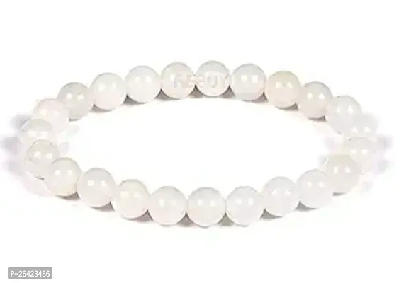 Stylish White Natural Energized Original Bracelet For Men, Women, Boys, Girls-thumb0