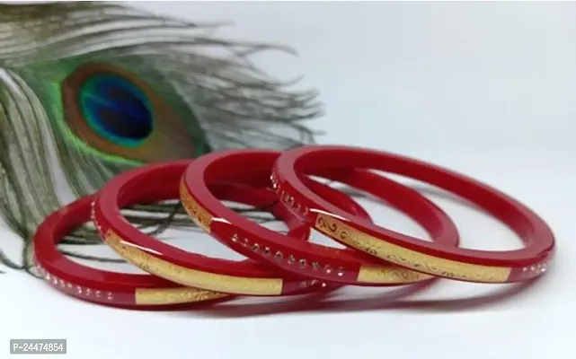 Stylish Fancy Designer Plastic Bangles For Women Set Of 4