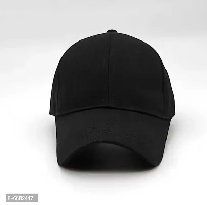 solid black plain cap-thumb2