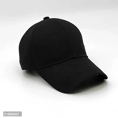 solid black plain cap-thumb3