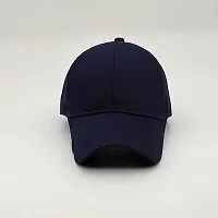 solid navy blue plain cap-thumb1