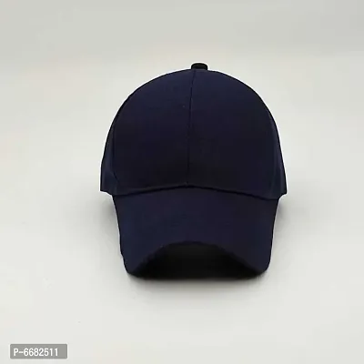 solid navy blue plain cap-thumb2