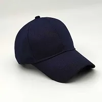 solid navy blue plain cap-thumb2
