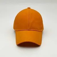 solid orange plain cap-thumb1
