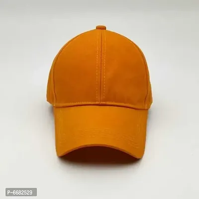 solid orange plain cap-thumb2