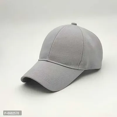 solid grey plain cap-thumb0