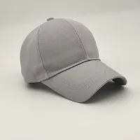 solid grey plain cap-thumb2