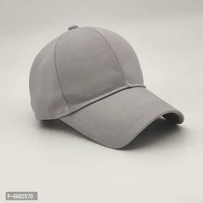 solid grey plain cap-thumb3