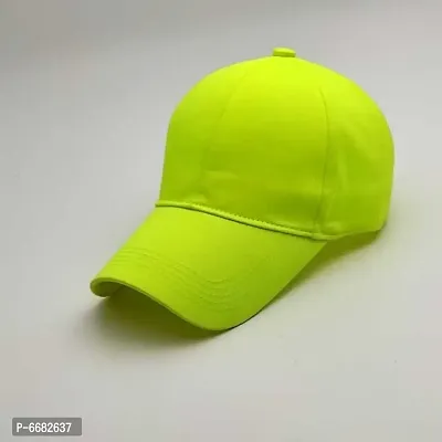 solid neon plain cap