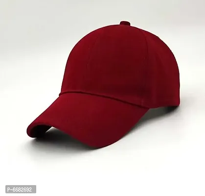 solid maroon plain cap-thumb0