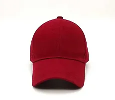 solid maroon plain cap-thumb1