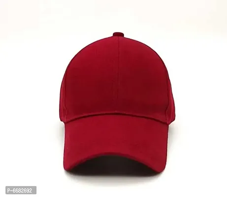 solid maroon plain cap-thumb2