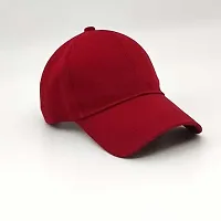 solid maroon plain cap-thumb2