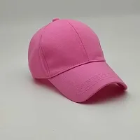 solid pink plain cap-thumb2