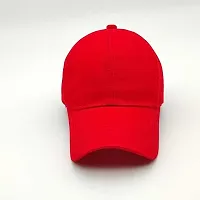 solid red plain cap-thumb1