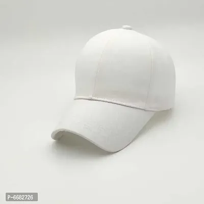 solid white plain cap-thumb0