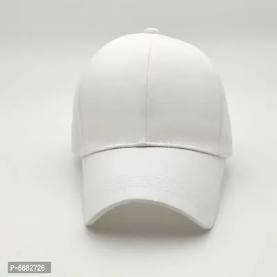 solid white plain cap-thumb2