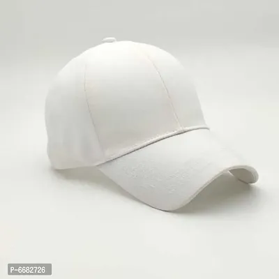 solid white plain cap-thumb3