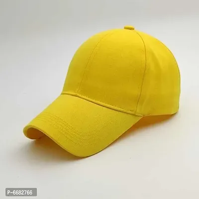 solid yellow plain cap