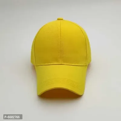 solid yellow plain cap-thumb2