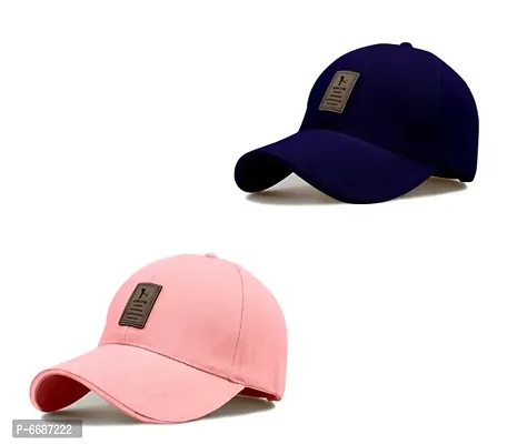 combo eddiko navy blue and pink cap-thumb0