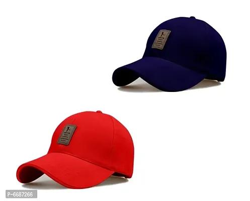 combo eddiko navy blue and red cap