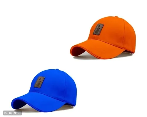 combo eddiko orange and light blue cap-thumb0