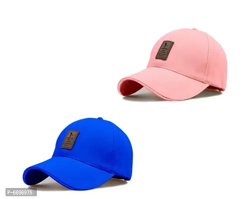 combo eddiko pink and light blue cap-thumb0