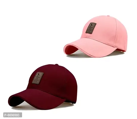 combo eddiko pink and maroon cap