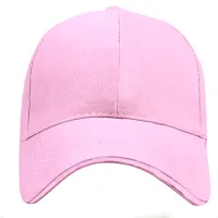 Alamos Trendy Plain Pink Baseball Cap-thumb1