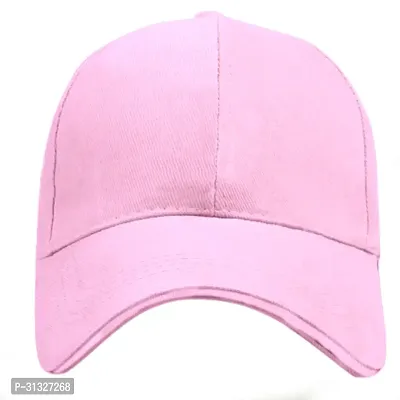 Alamos Trendy Plain Pink Baseball Cap-thumb2