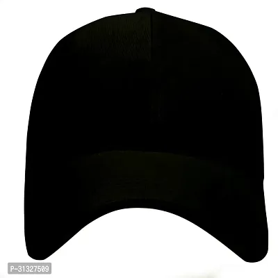 Alamos Trendy Plain Black Baseball Cap-thumb2