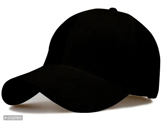 Alamos Trendy Plain Black Baseball Cap-thumb2