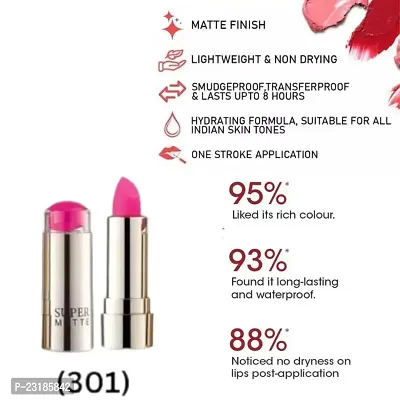 R4 Super Matte Pink (301) Lipstick Pack of 1
